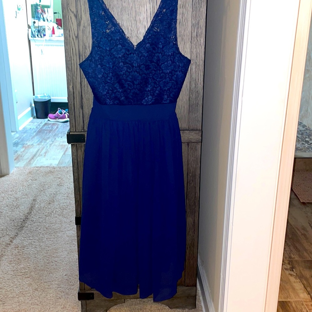 Knee length Navy cocktail dress